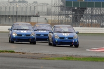 A trio of Clio's take to the track in Stock Hatch