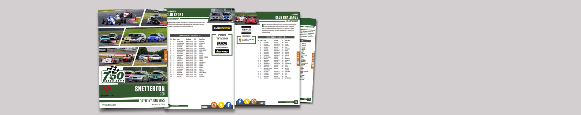Race Programme - Snetterton 300