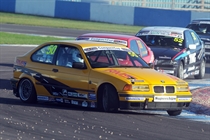 Greg Barlow gets sideways in the chicane